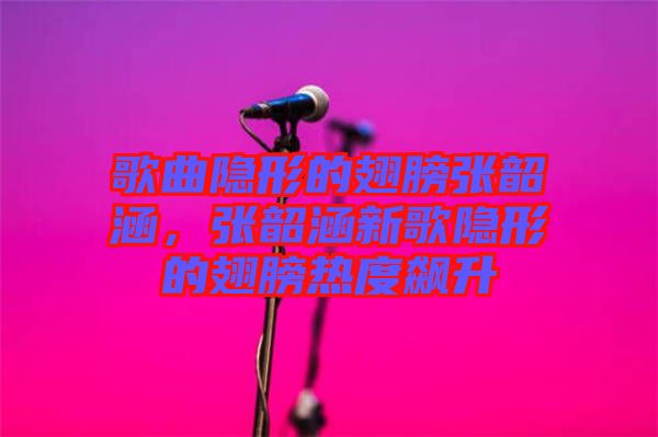 歌曲隱形的翅膀張韶涵，張韶涵新歌隱形的翅膀熱度飆升