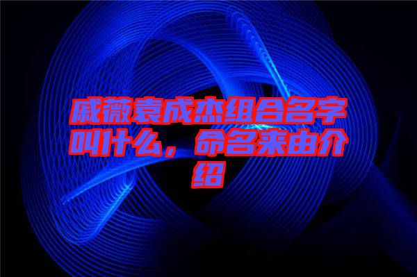 戚薇袁成杰組合名字叫什么，命名來由介紹