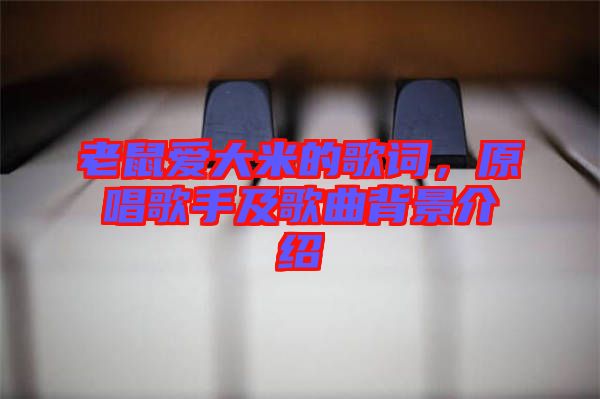 老鼠愛大米的歌詞，原唱歌手及歌曲背景介紹