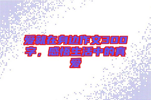 愛(ài)就在身邊作文300字，感悟生活中的真愛(ài)