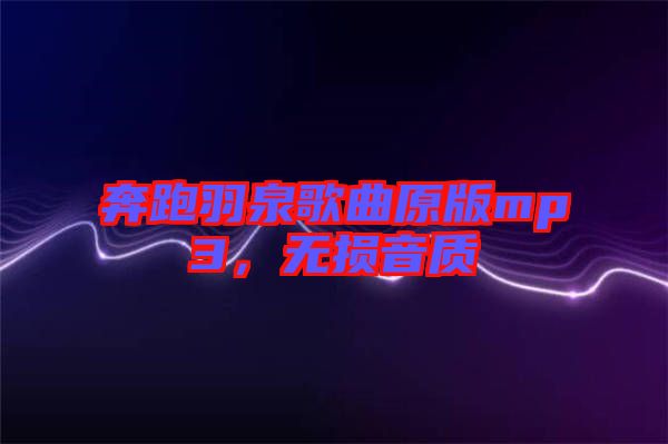 奔跑羽泉歌曲原版mp3，無損音質(zhì)