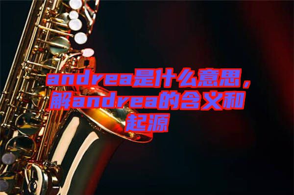 andrea是什么意思，解andrea的含義和起源