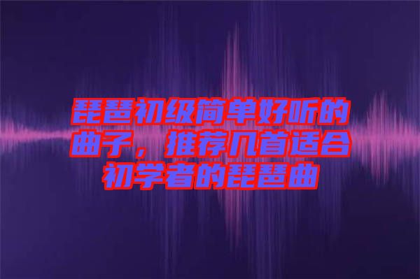 琵琶初級(jí)簡(jiǎn)單好聽的曲子，推薦幾首適合初學(xué)者的琵琶曲