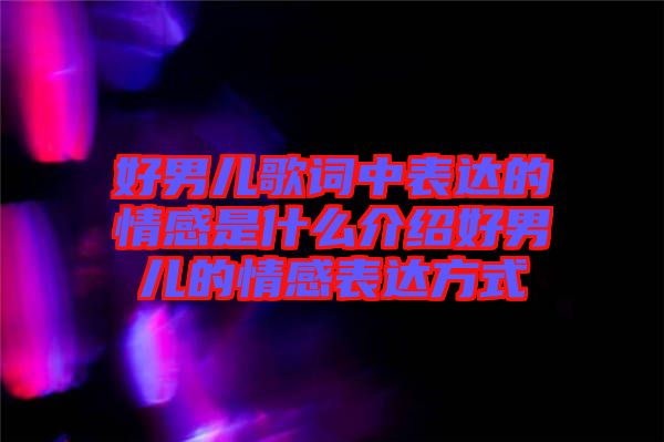 好男兒歌詞中表達的情感是什么介紹好男兒的情感表達方式