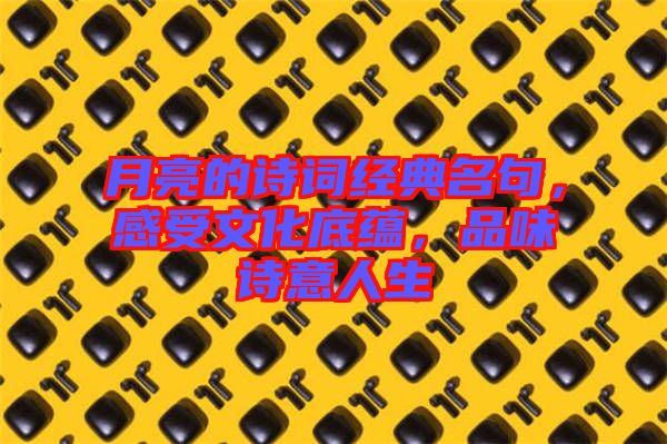 月亮的詩詞經典名句，感受文化底蘊，品味詩意人生