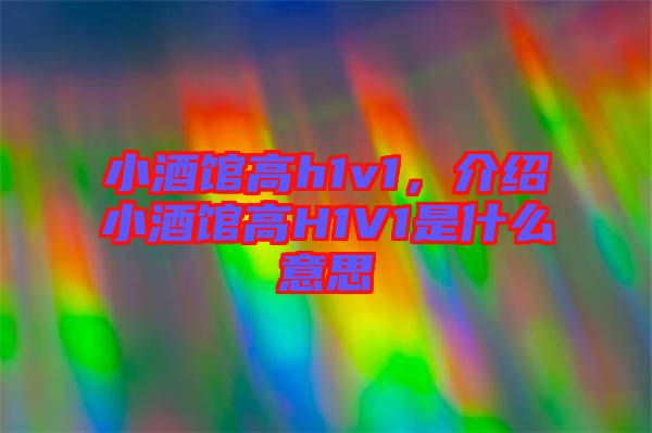 小酒館高h1v1，介紹小酒館高H1V1是什么意思