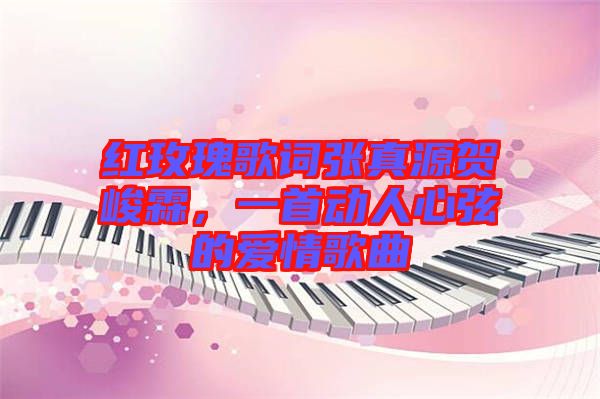 紅玫瑰歌詞張真源賀峻霖，一首動(dòng)人心弦的愛(ài)情歌曲