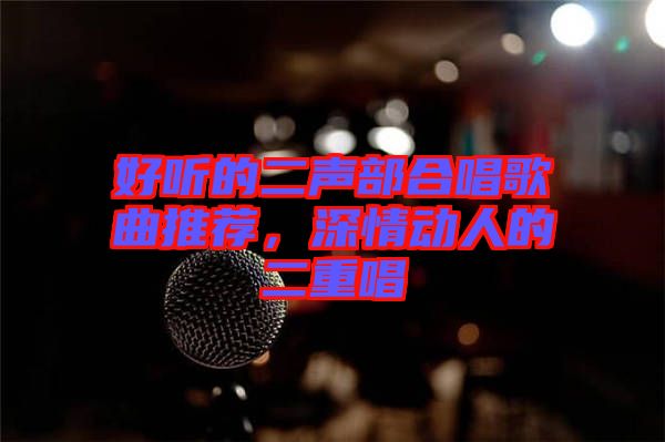 好聽的二聲部合唱歌曲推薦，深情動人的二重唱