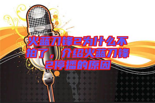 火藍(lán)刀鋒2為什么不拍了，介紹火藍(lán)刀鋒2停播的原因