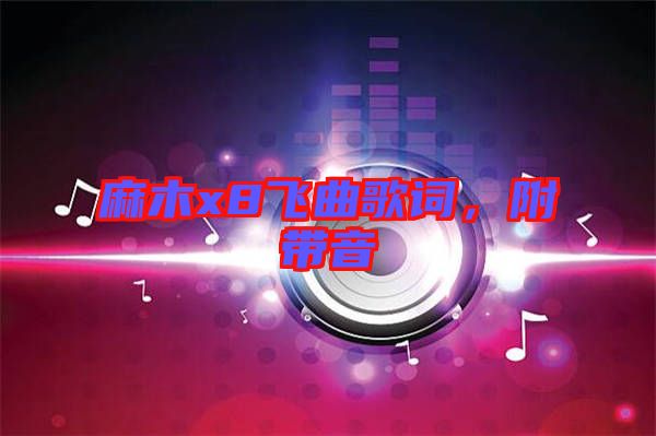 麻木x8飛曲歌詞，附帶音