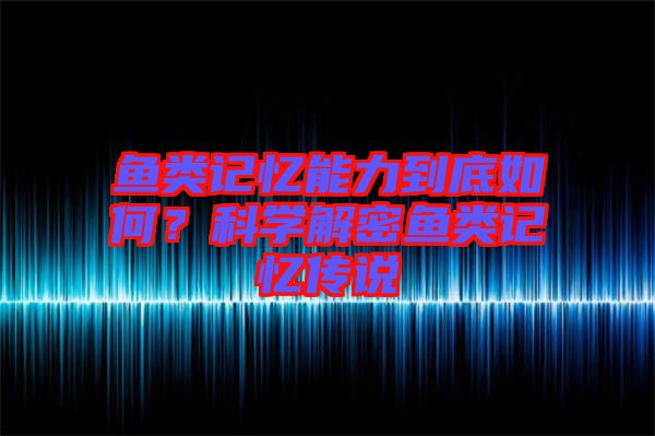 魚(yú)類(lèi)記憶能力到底如何？科學(xué)解密魚(yú)類(lèi)記憶傳說(shuō)