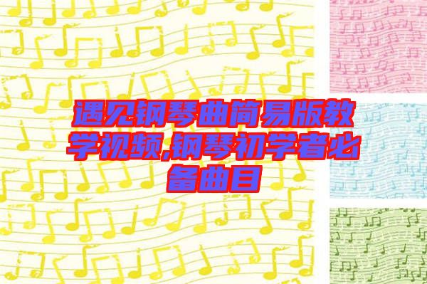 遇見鋼琴曲簡易版教學(xué)視頻,鋼琴初學(xué)者必備曲目