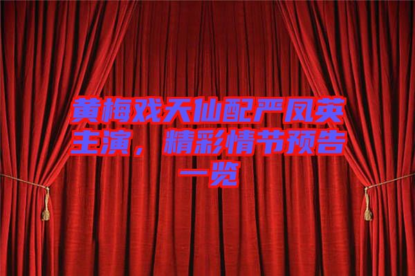 黃梅戲天仙配嚴(yán)鳳英主演，精彩情節(jié)預(yù)告一覽