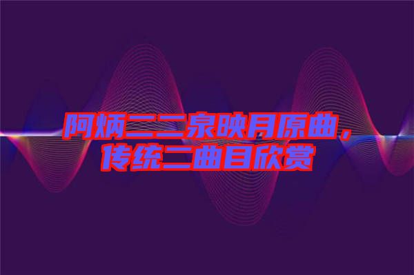 阿炳二二泉映月原曲，傳統(tǒng)二曲目欣賞